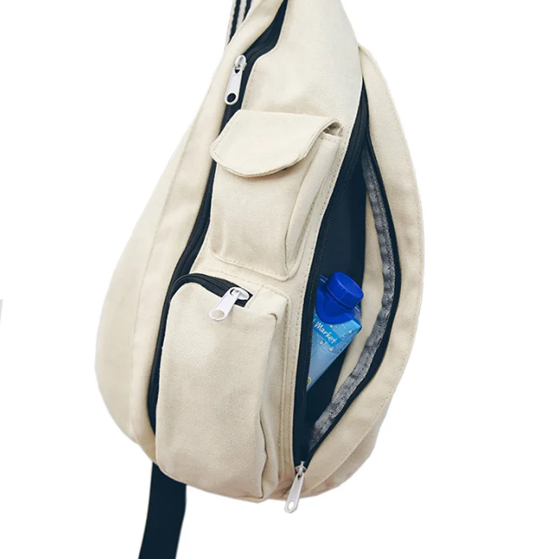 Canvas Sling Chest Bag for Men Back Pack Crossbody Bags Messenger Shoulder Travel Hiking Riding Daypack |