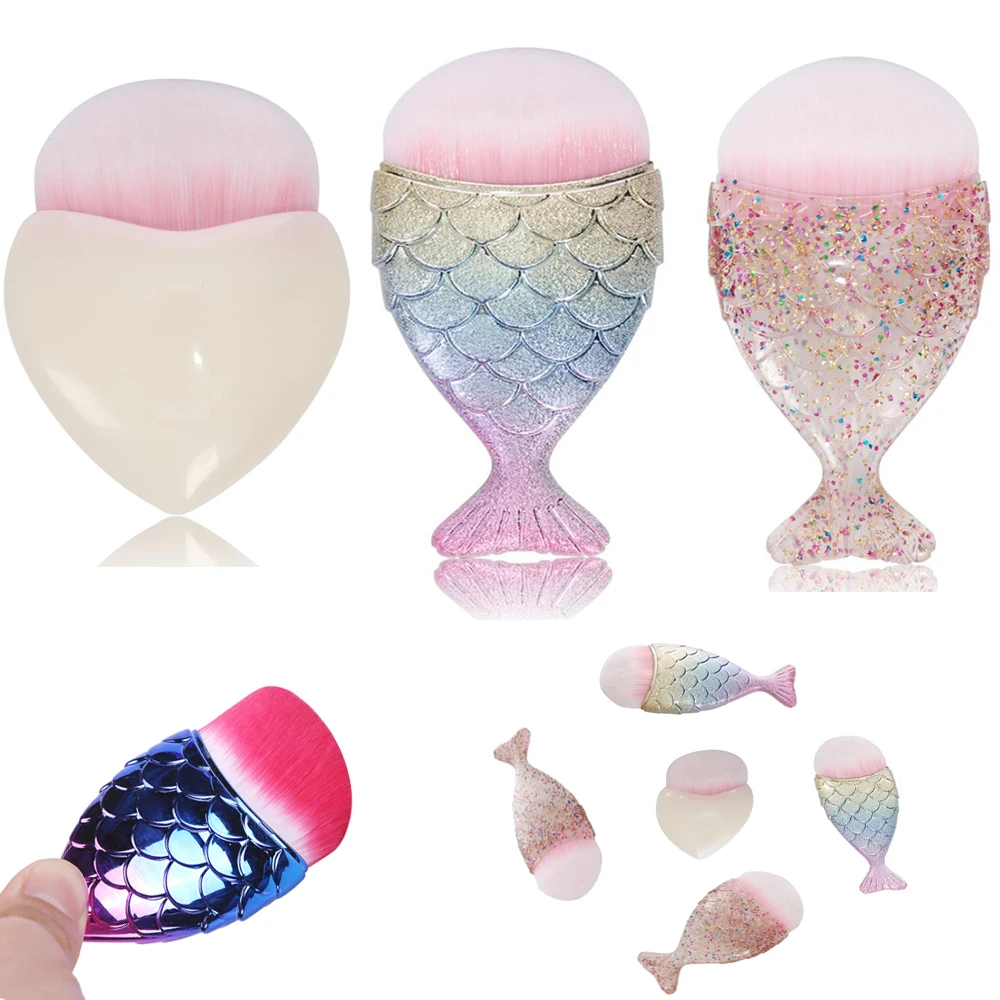 2017 милый русалка макияж кисточки косметическая пудра Румяна Основа для макияжа