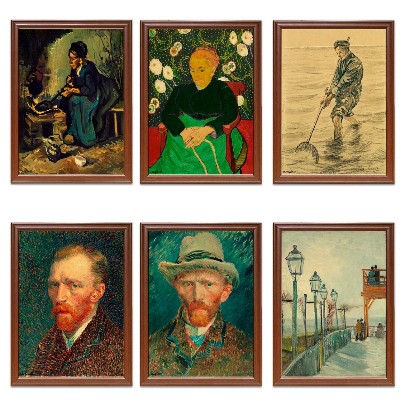 Винтажные картины Винсента Ван Гога постеры Автопортрет крестьянская женщина