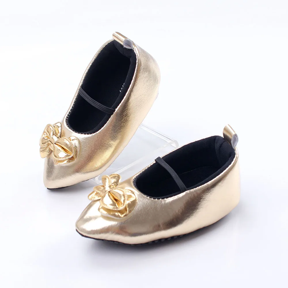 Новая Мода Сладкий Новорожденных Девочек Принцесса Лук Мэри Джейн первые Ходоки