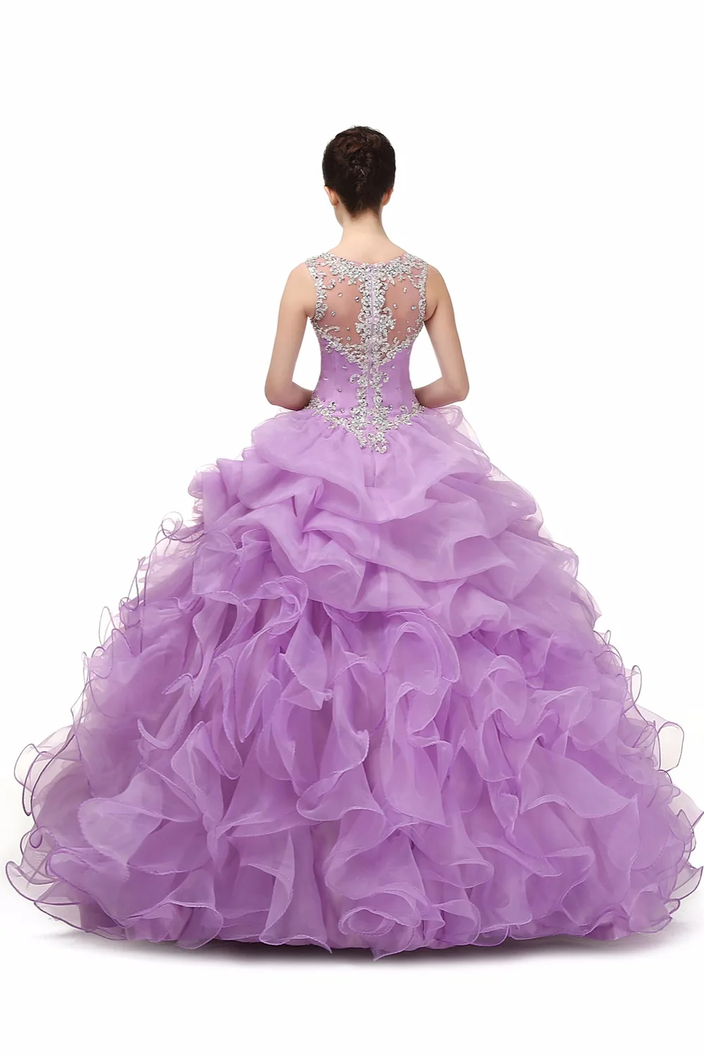 Женское бальное платье с открытой спиной лавандовое для девушек 15 лет|vestidos de anos|15