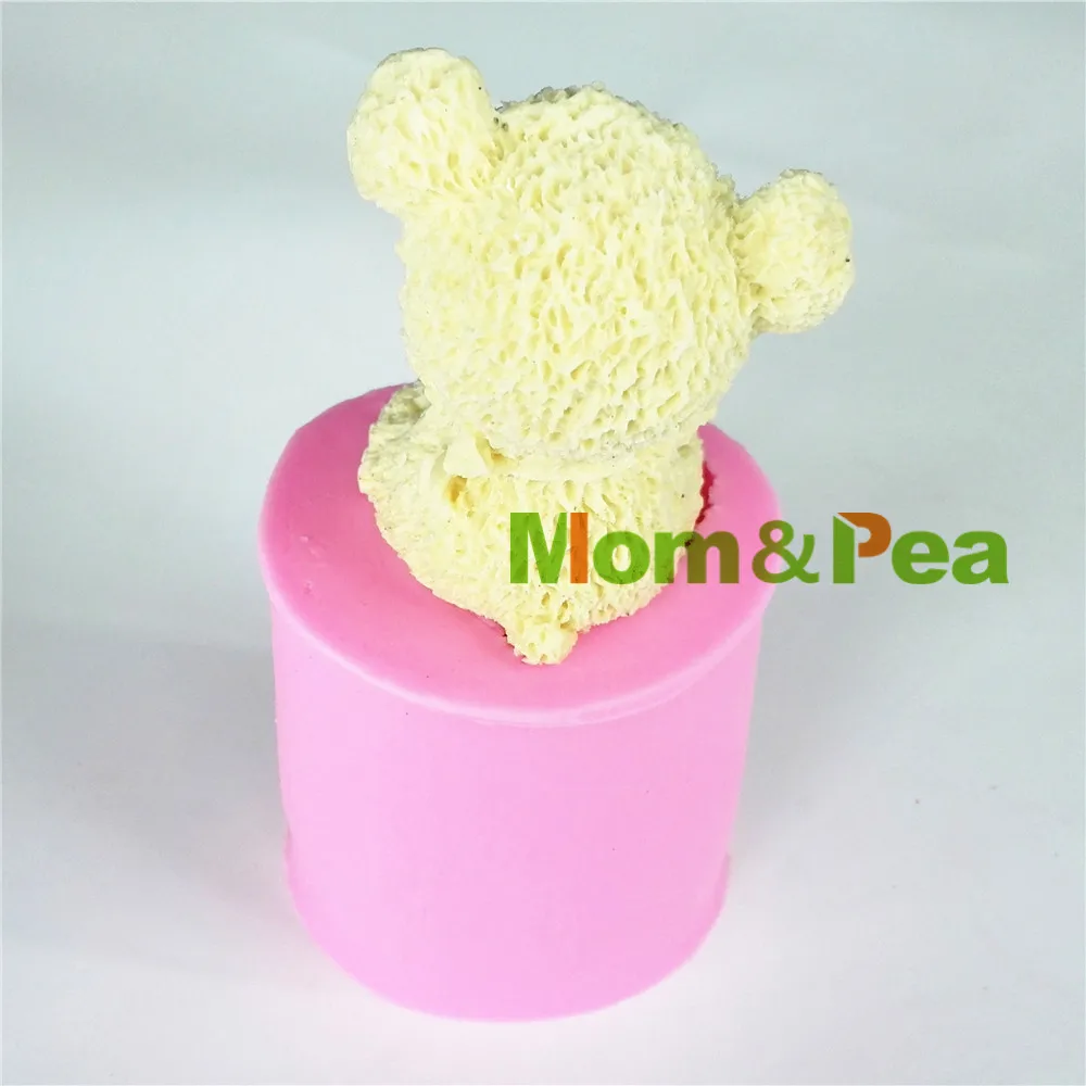 0471 Бесплатная доставка силиконовая форма Mom &amp Pea в форме медведя девушки