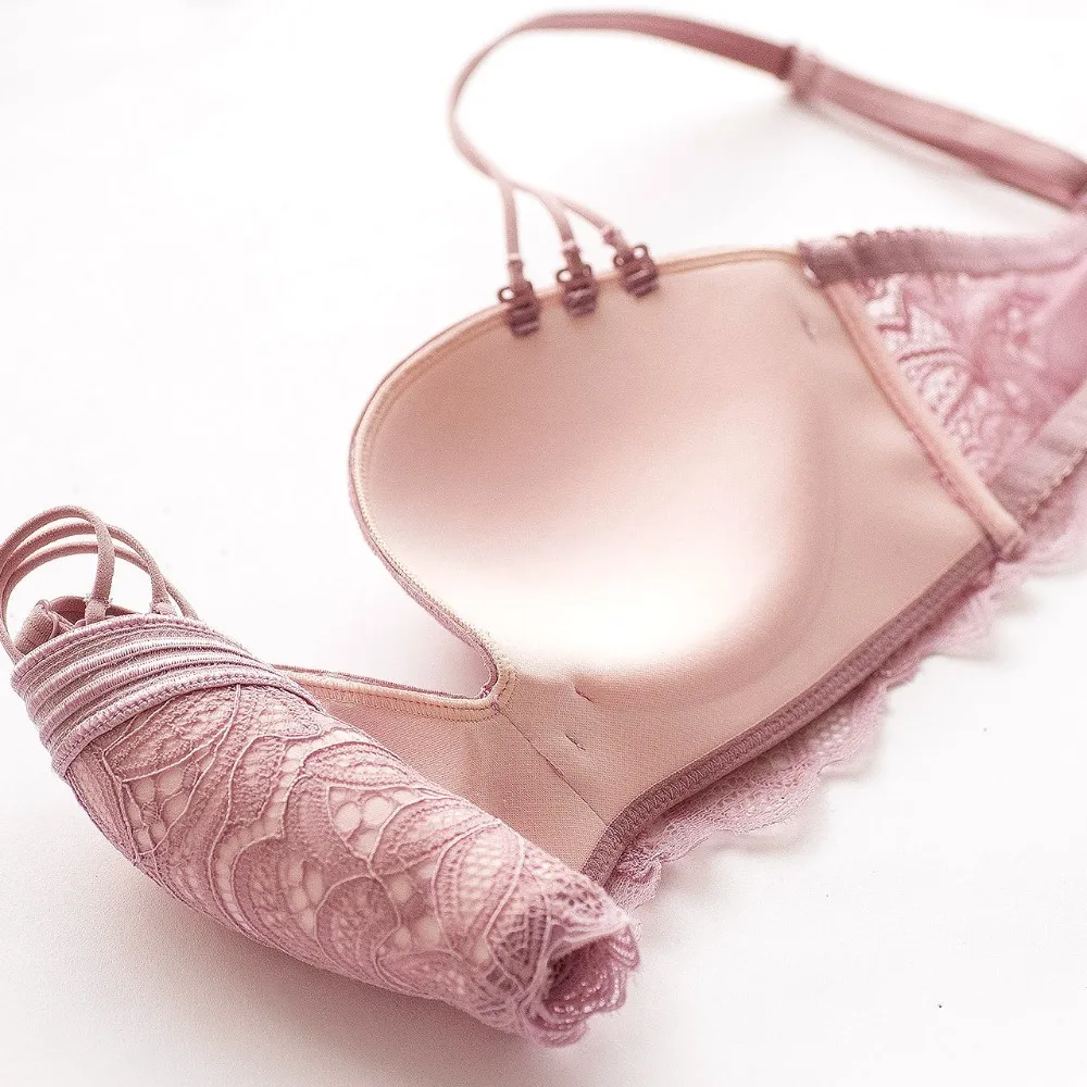 Roseheart, новинка, женское модное сексуальное нижнее белье, без косточек, кружевная отделка, цельные хлопковые трусики, пуш-ап, комплекты бюстгальтеров, нижнее белье