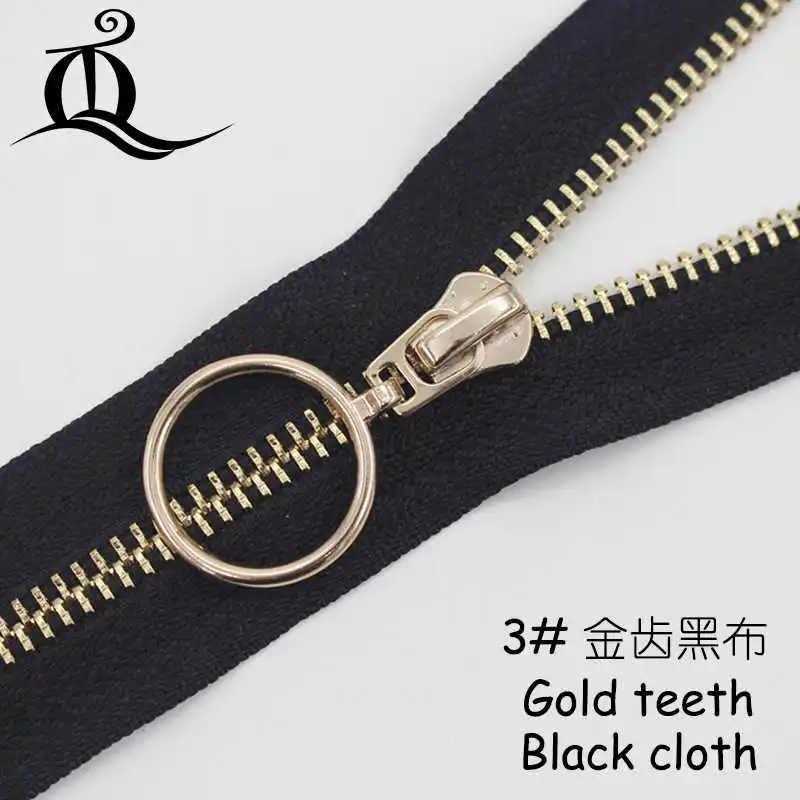 black-gold tooth 15 см-45 см 1 шт. закрытые золотистые черные Серебряные медные Металлические молнии, многоцветные молнии#5 для шитья своими руками доступны белый и черный - Цвет: black-gold tooth