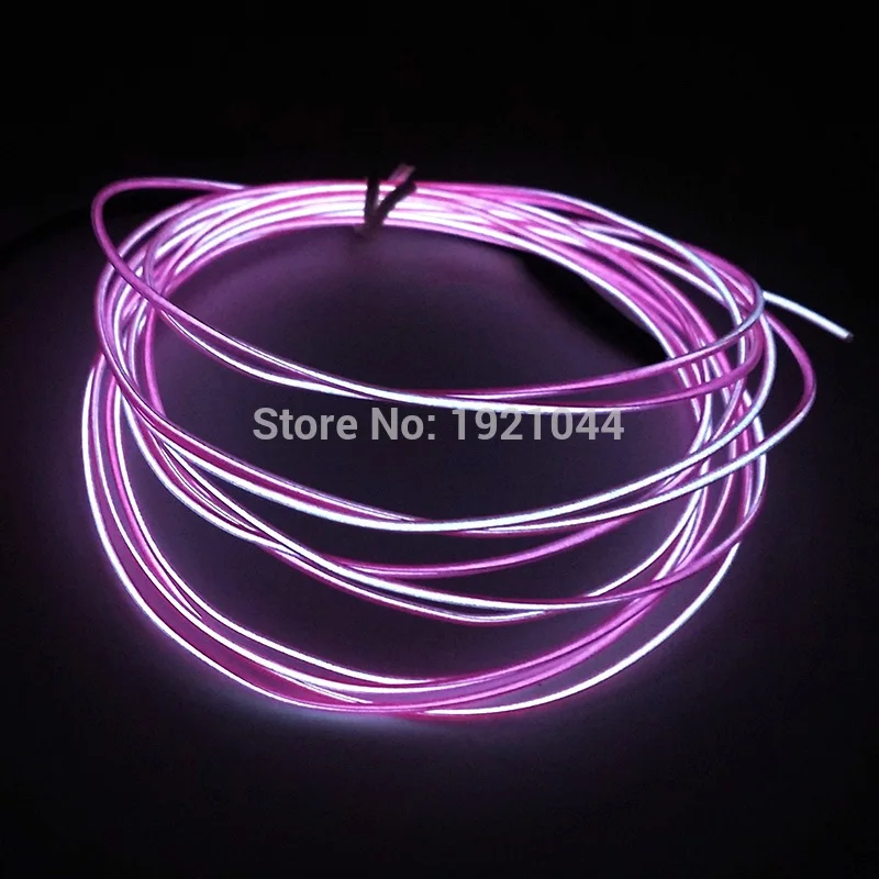 purple Электролюминесцентный с DC-5V контроллером 1,3 мм 3 метры el Wire неоновый свет гибкий неоновый для вечерние украшения фестиваля - Цвет: purple
