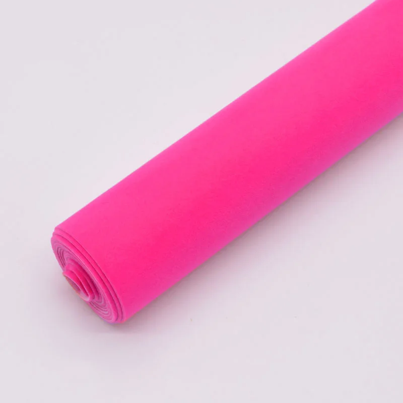 hot pink Ширина 150 см/50/100 см фланель самоклеющийся клей ткань для изготовления ювелирных изделий ящик Стикеры декоративный домашний текстиль ремесло FA203 - Цвет: hot pink