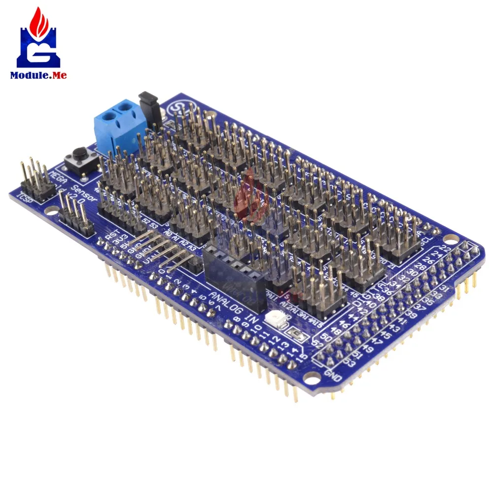 Датчик Mega Shield V2.0 V2 для Arduino ATMEGA 2560 R3 1280 ATmega8U2 ATMEL AVR|atmel avr|arduino sensor shieldshield for arduino |