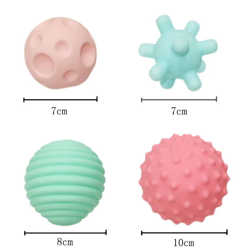 

Full Set Baby Bath Toys Water Textured Multi Ball Touch Hand Toy 's Tactile Senses SwimmingToy Soft Massage