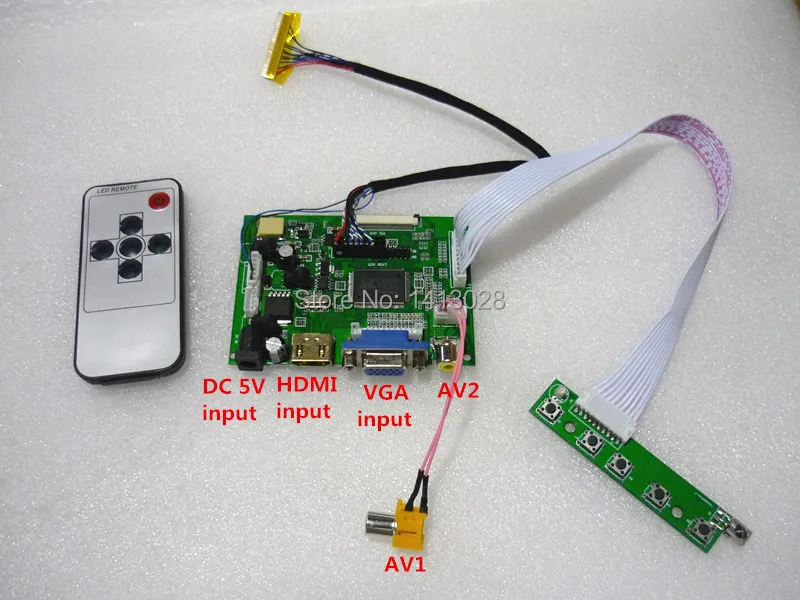 Комплект платы контроллера драйвера HDMI + 2AV VGA LCD для панели CLAA102NA0ACW / HSD100IFW1-A00