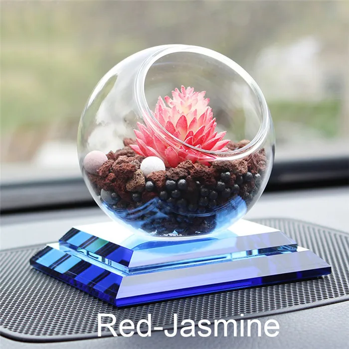 Red-Jasmine Автомобиль орнамент автомобилей Zeolite духи сиденье кристалл авто украшение приборной панели завод Арома диффузор аксессуары Подарки - Название цвета: Red-Jasmine