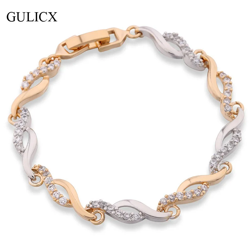 Женский браслет с цепочкой GULICX желтый золотистого цвета скрученный|bracelets for|chain