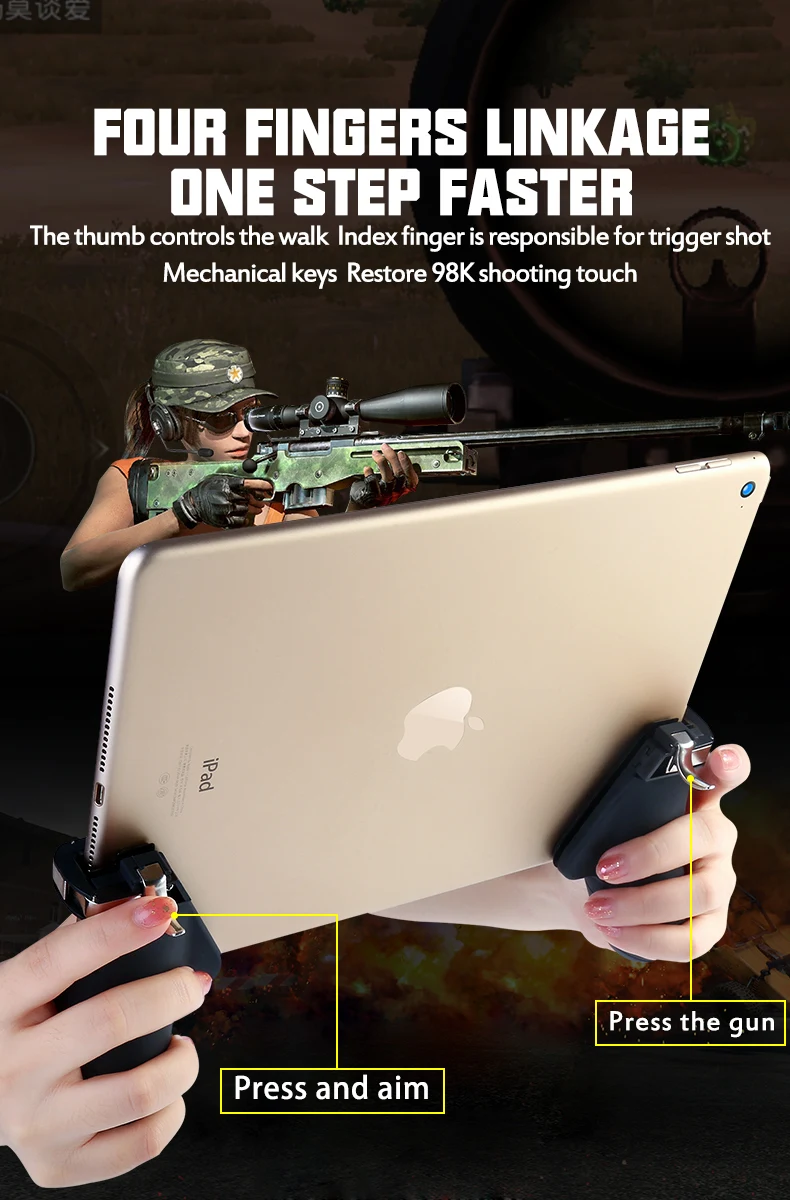 PUBG Mobie контроллер геймпад для Ipad планшет контроллер триггер для Android Iphone геймпад Aim Shooter