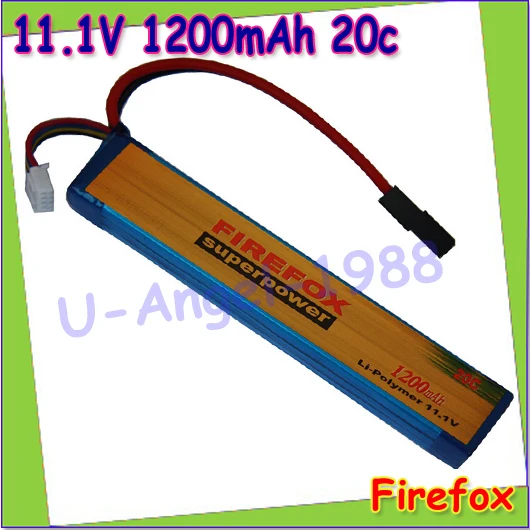 1 шт. 100% оригинальный Firefox 11 В 1200 мАч 20c LiPo Li-Po литий-полимерный аккумулятор 25C