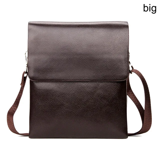 brown big Новинка, мужская сумка через плечо на молнии, портфель для мобильного телефона, бизнес AB@ W3 - Цвет: brown big