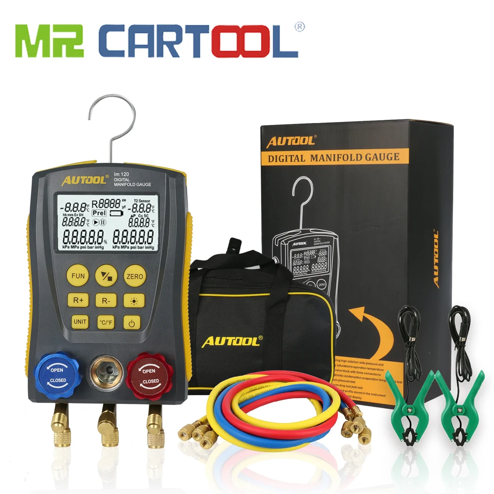 Mr Cartool HVAC цифровой Холодильный датчик манометр измеритель вакуумного давления