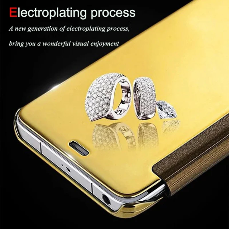 Translucent for Redmi Note 4 Mirror Case Flip Protection For Xiaomi 5A Gold Plating Plastic Phone Cover | Мобильные телефоны и