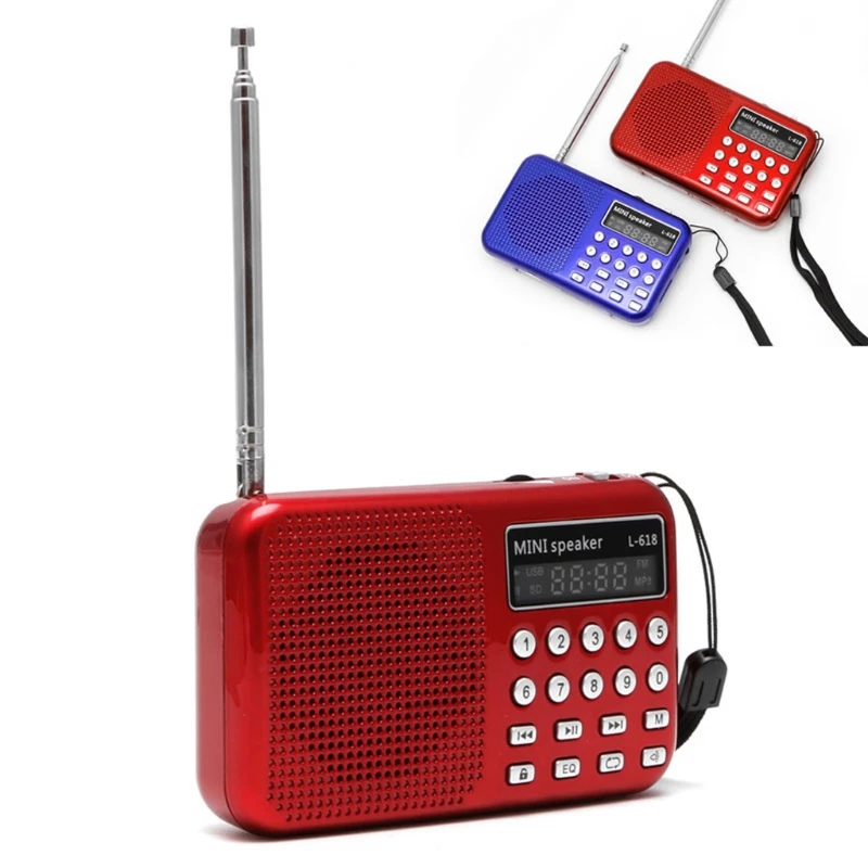 OOTDTY мини LCD цифровой аудио FM радио динамик USB Micro SD TF карта MP3 музыкальный плеер|sd card