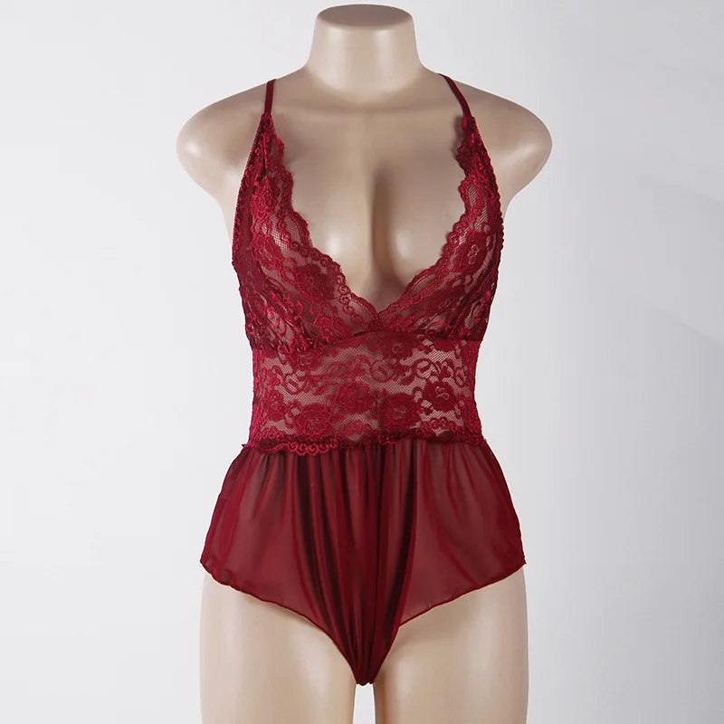 5XL белье Babydoll сексуальный плюс Размеры Лето ТЕДДИ износ сна полиэстер Ночные