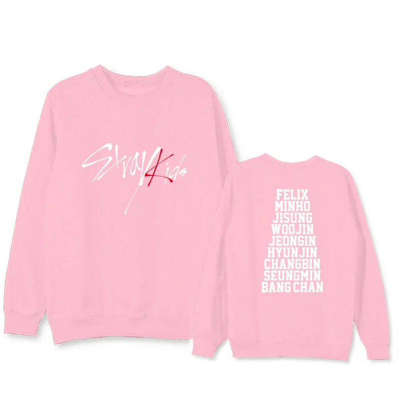 ONGSEONG Kpop harajuku StrayKids Повседневная Свободная Толстовка в стиле хип хоп с надписью