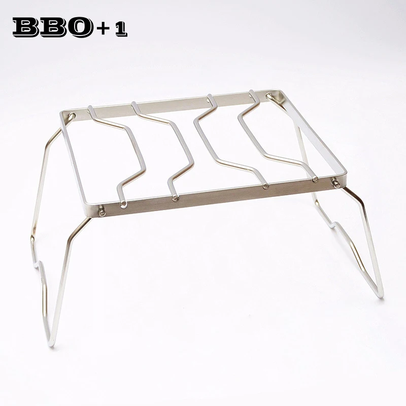 

stainless steel Barbecue Grilling net Outdoor mini Portable Folding stove head pot bracket Firewood rack small With BBQ bag