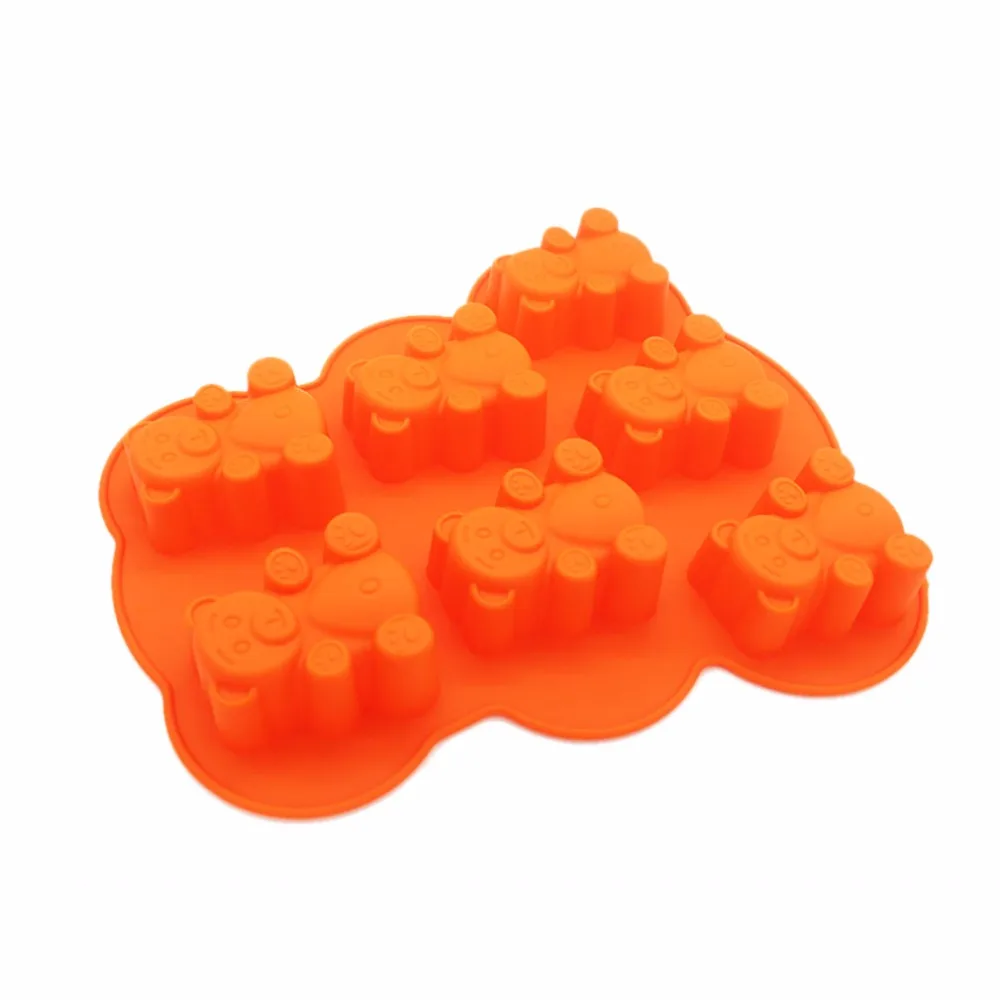 Горячие продажи 3D медведь силиконовые формы мороженое мягкие милые отделка Cake