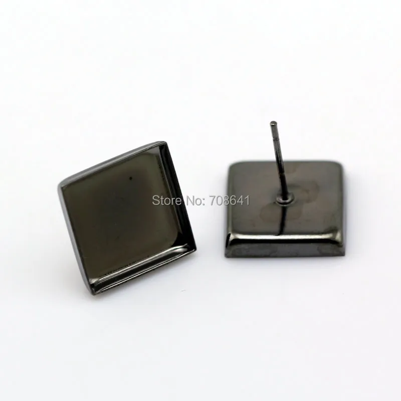 Пустые основания для сережек квадратные глубокие настенные чашки рамка кабошон