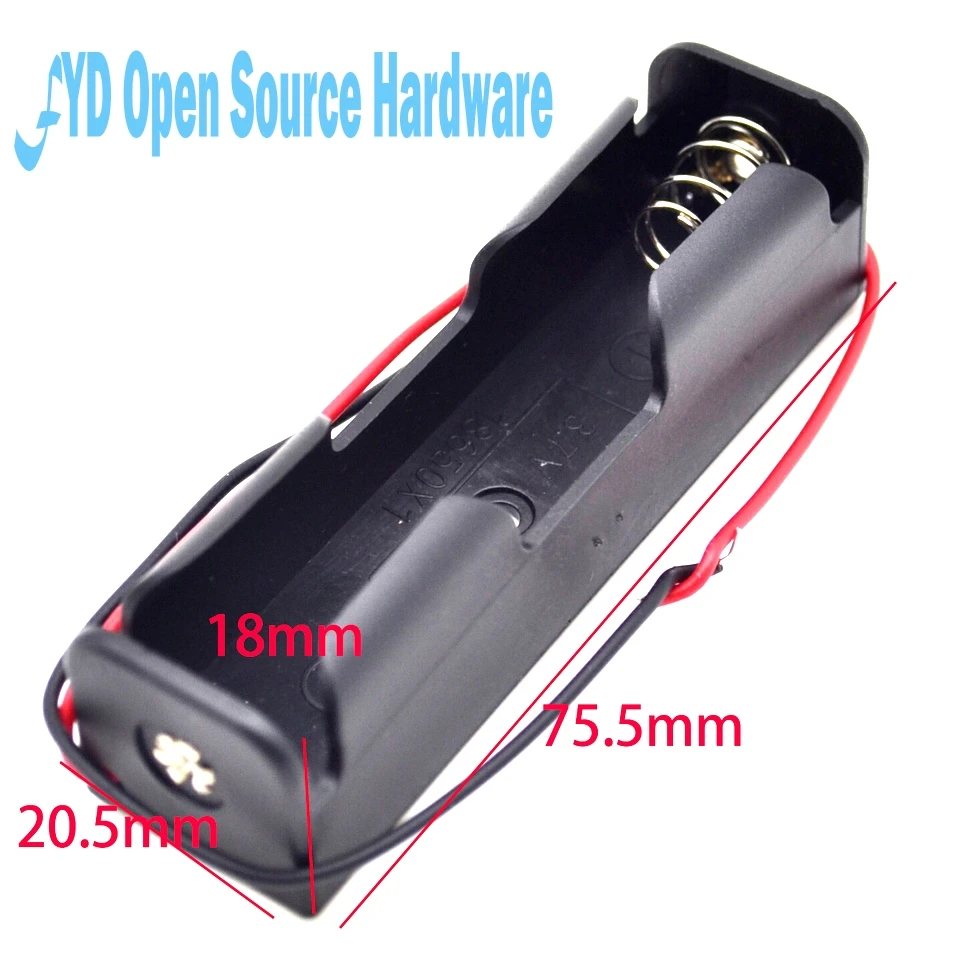 1X18650 батарея 3 7 V Клип держатель коробка чехол с провода свинца для хранения 18650