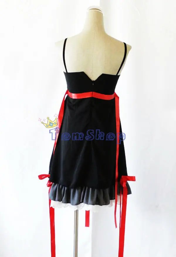 Anime Guilty Crown Inori Yuzuriha Black Short Mini Dress Sexy Cosplay Dresses Women Girls Halloween Costumes Free Shipping |