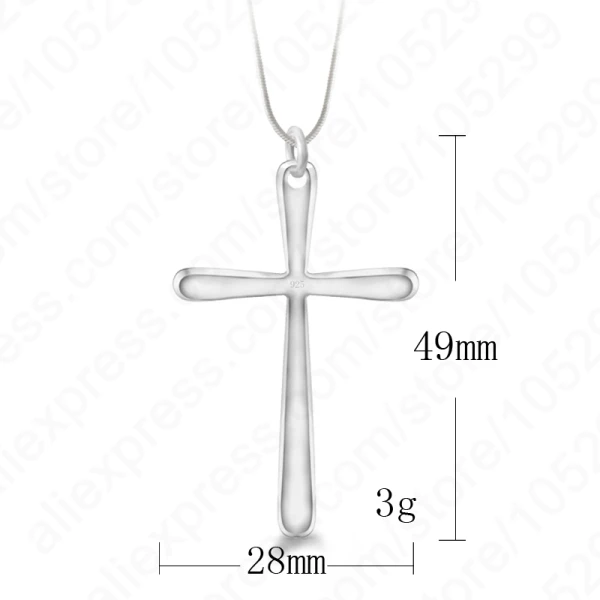 Women/Men Jewelry Wholesale Trendy 925 Sterling Silver Cross Pendant Necklace Punk Style Fast Shipping | Украшения и аксессуары