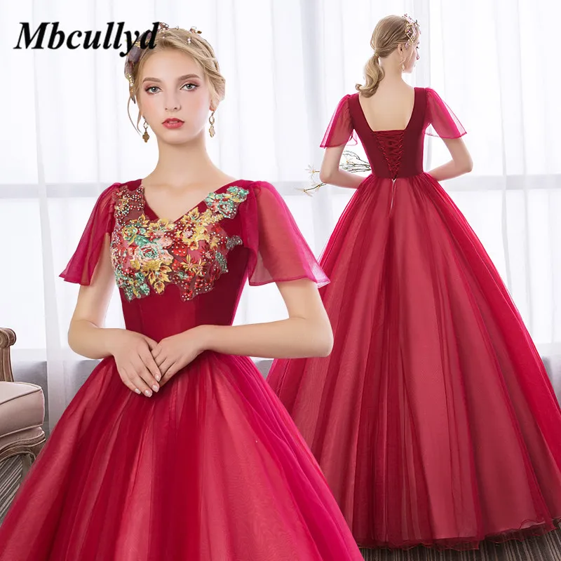 Mbcullyd женское Пышное Бальное платье из тюля 2019 милое 16 с коротким рукавом дешевые