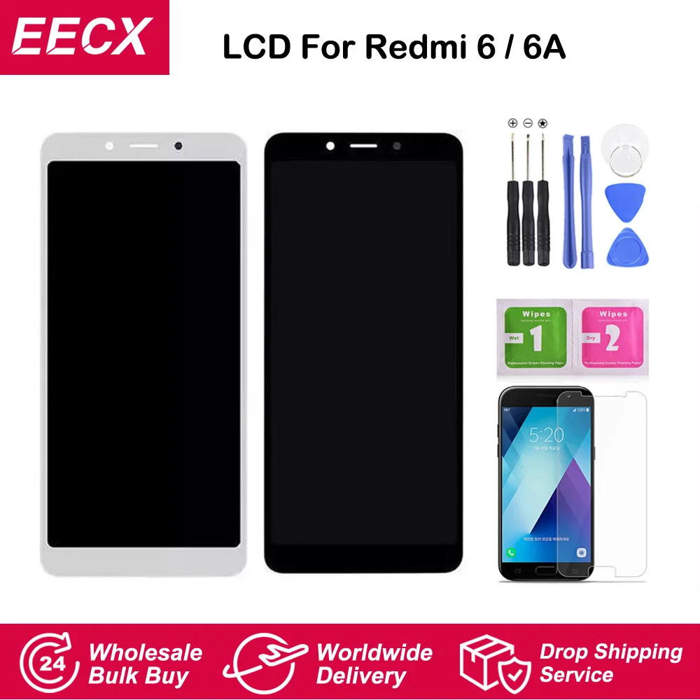 

5.45" IPS LCD For Xiaomi Redmi 6 6a LCD Touch Screen Touch Screen Digitizer Assembly Replacement for hongmi 6/6A with Frame