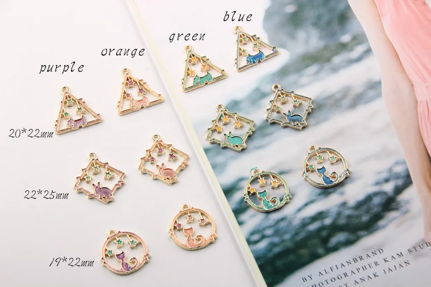6 шт. подвески для ожерелья из эмалированного сплава | Украшения и аксессуары