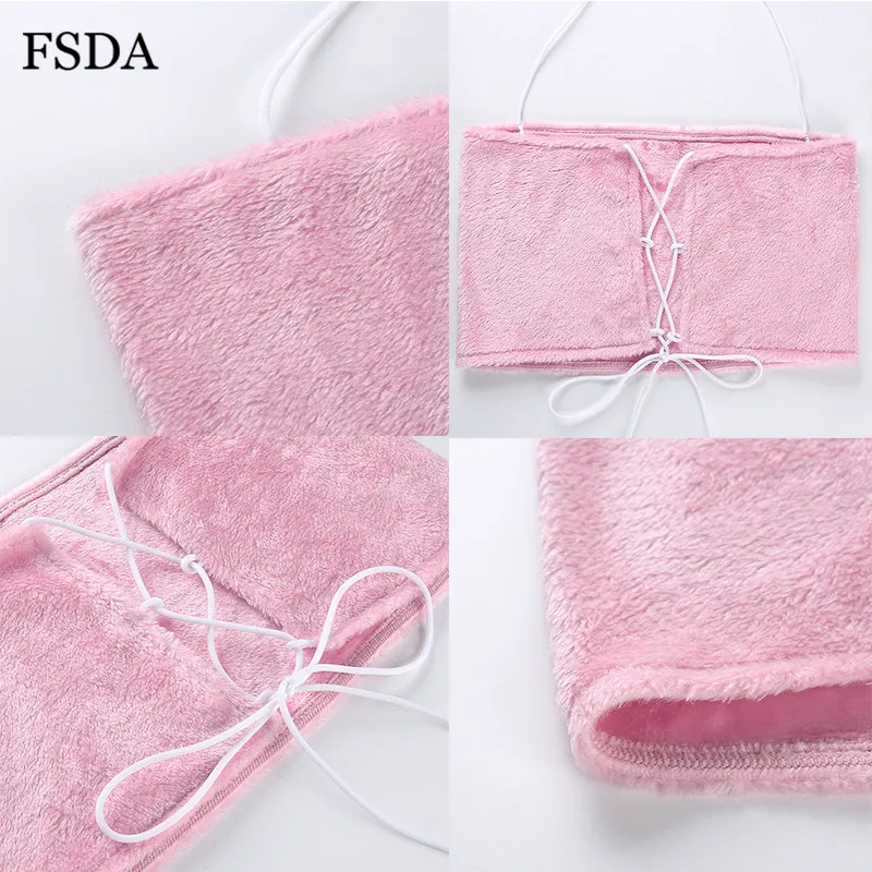 Женский укороченный топ на бретельках FSDA розовый короткий с открытой спиной и