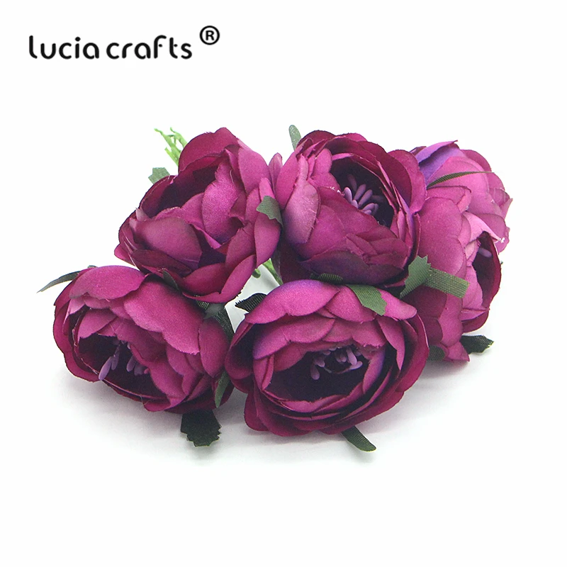 Lucia crafts 6 шт./лот диаметр 45 мм Шелковый искусственный цветочный букет мини цветы