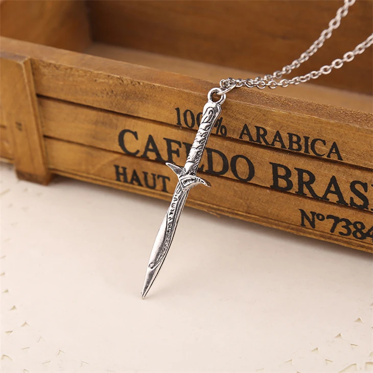 Ожерелье с мечом Frodo Bilbo Baggins Sting старинный эльфийский клинок меч Рапира