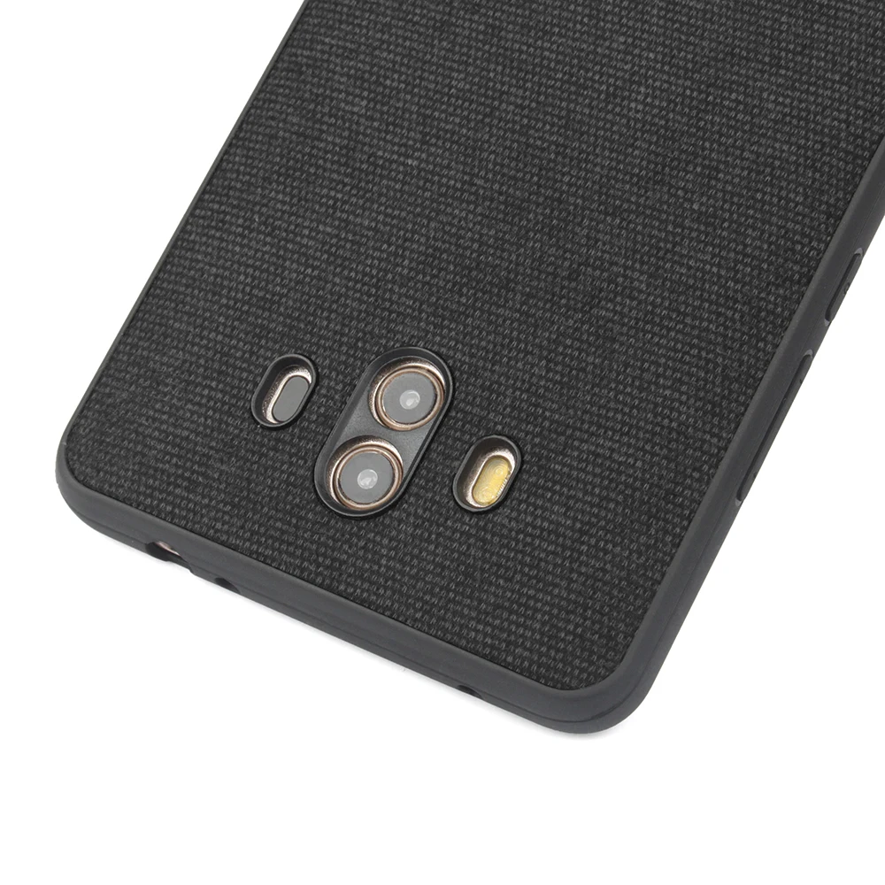 case for Huawei Mate 10 cover Mate10 back silicone edge Canvas fabric Splice protective coque | Мобильные телефоны и