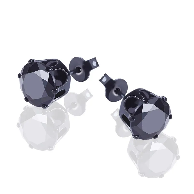 6 пар/партия женские серьги-гвоздики с фианитом | Украшения и аксессуары