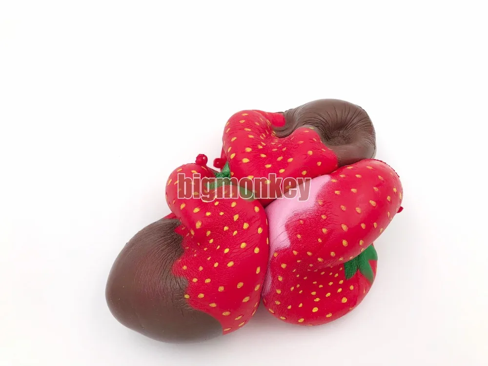 Новый 11 см 1 шт. Jumbo шоколадный Джем клубника Squeeze Мягкие Kawaii Милые ремни медленно