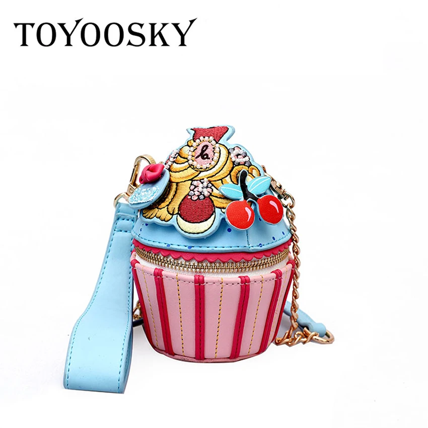 TOYOOSKY 2018 новые маленькие женские сумки через плечо в форме кекса Женская