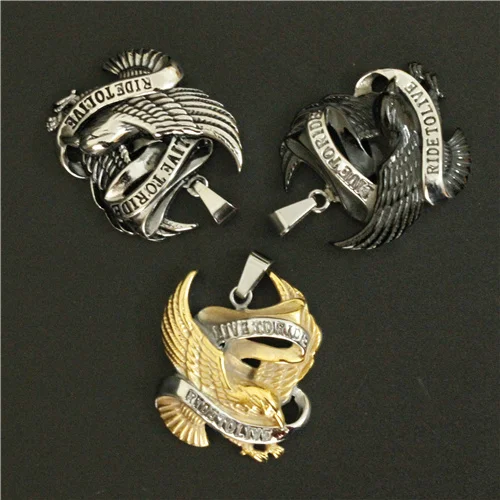 Подвеска Live To Ride Байкерская из нержавеющей стали 316L Полировочная крутая Мужская