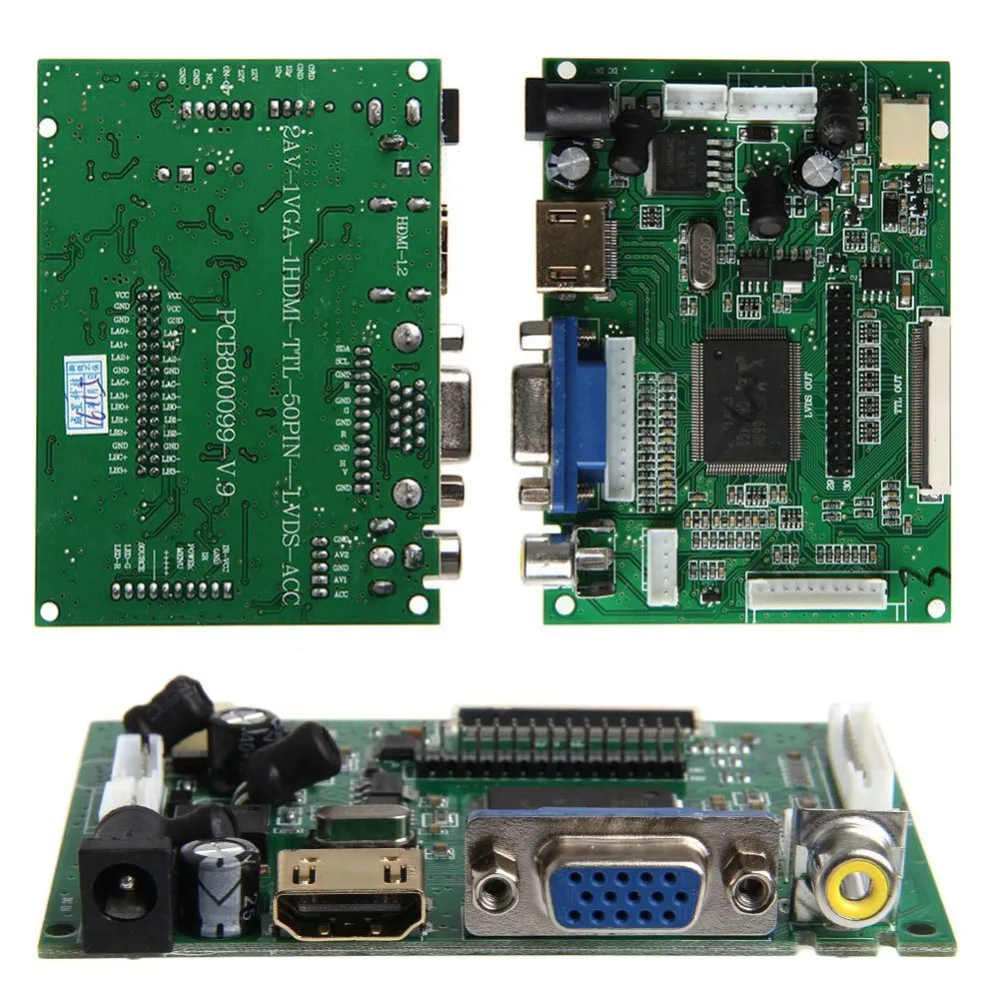 Плата драйвера цифрового ЖК экрана 9 дюймов HDMI/VGA с сенсорным экраном для