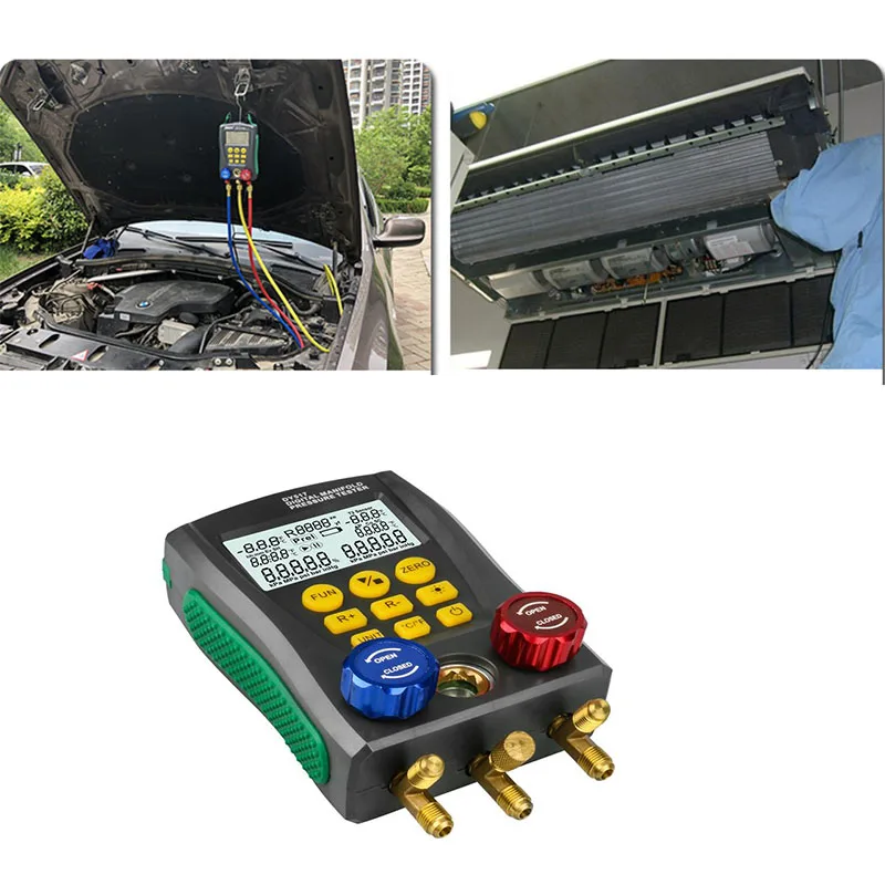 MR CARTOOL хладагент инструменты цифровой фторид стол HVAC манометр метр давление