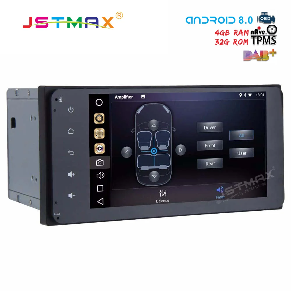 JSTMAX Android 8 0 Автомобильный GPS радио плеер для Toyota Corolla Camry Prado RAV4 Hilux с восьмиядерным 4