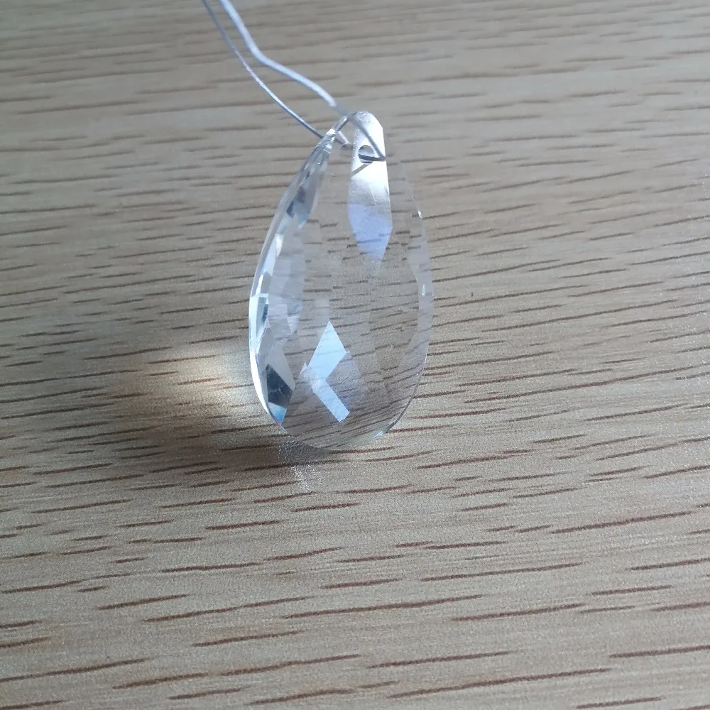 38мм 50шт + 50мм 50шт Прозрачные стеклянные слезы хрустальные подвески для люстры из частей K9-солнцезащитного призмы на.