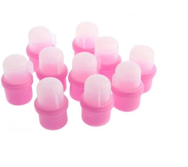 Лучший материал 10 шт./компл. розовое средство для снятия гель лака колпачок