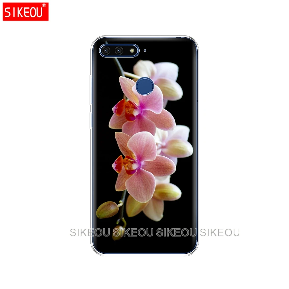 Силиконовый чехол для телефона huawei honor 8a 8c 8s 7a pro 7c y5 y6 y7 y9 2017 2018 2019 цветной с цветами