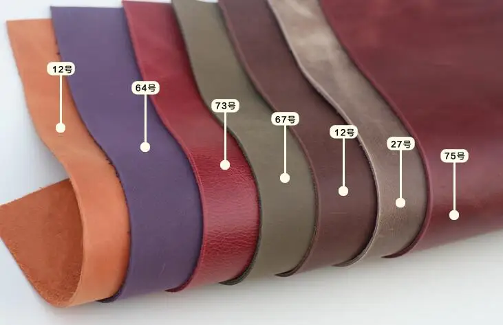 

Crazy horse skin Multicolored leather for DIY material 2mm Wallet Document Bag material