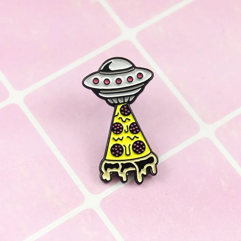UFO Милая брошь для пиццы космическая Вселенная значок в форме космического