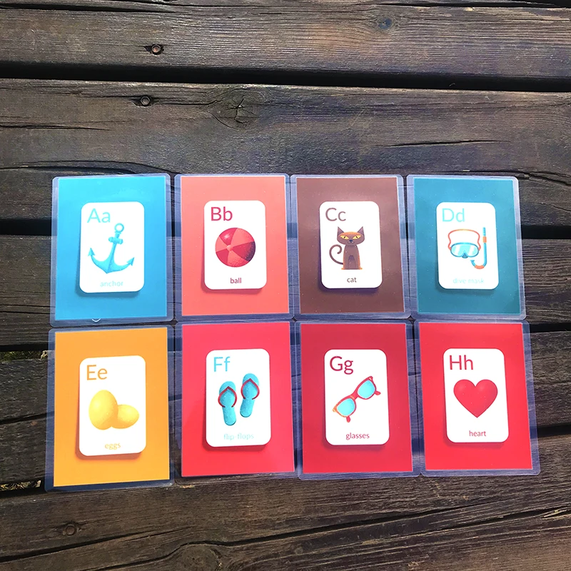Обучающие игрушки Монтессори 26 шт./компл. алфавиты ABC английские карточки exo