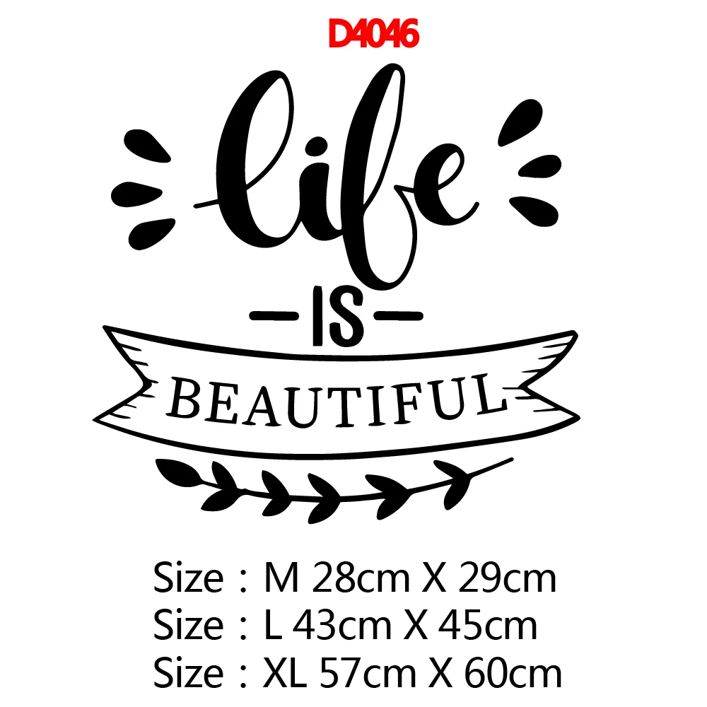 Прямая поставка красивые виниловые кухонные настенные наклейки life is beautiful
